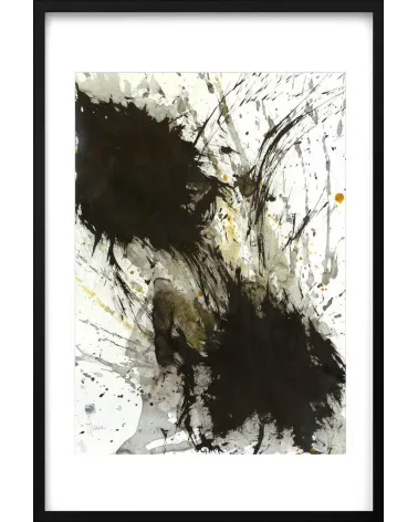 Composition n°2725. Format 70 x 50 cm. Œuvre abstraite de Jean-Jacques Marie sur papier