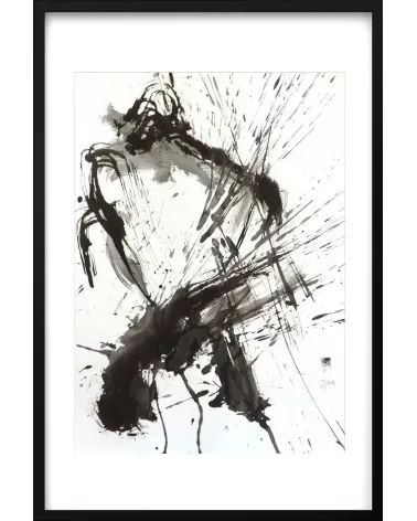 Composition n°2726. Format 70 x 50 cm. Œuvre abstraite de Jean-Jacques Marie sur papier