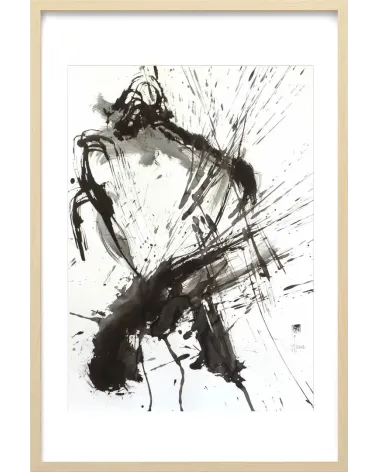 Composition n°2726. Format 70 x 50 cm. Œuvre abstraite de Jean-Jacques Marie sur papier