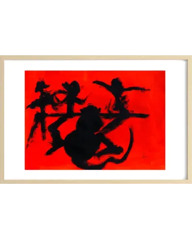 Composition n°435. Format 50 x 70 cm. Œuvre abstraite de Jean-Jacques Marie sur papier