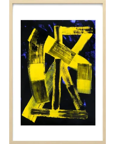 Composition n°436. Format 70 x 50 cm. Œuvre abstraite de Jean-Jacques Marie sur papier