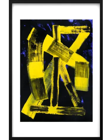 Composition n°436. Format 70 x 50 cm. Œuvre abstraite de Jean-Jacques Marie sur papier