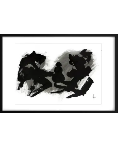 Composition n°518. Format 50 x 70 cm. Œuvre abstraite de Jean-Jacques Marie sur papier