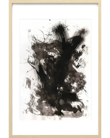 Composition n°2900. Format 70 x 50 cm. Œuvre abstraite de Jean-Jacques Marie sur papier