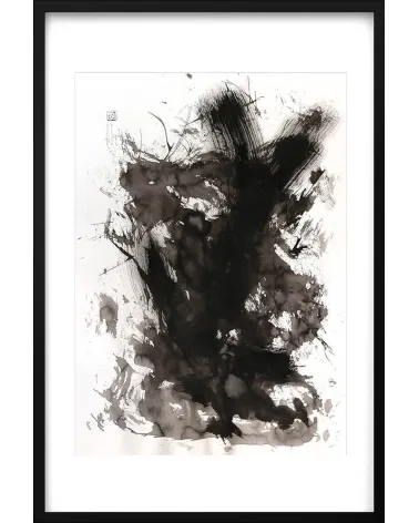 Composition n°2900. Format 70 x 50 cm. Œuvre abstraite de Jean-Jacques Marie sur papier