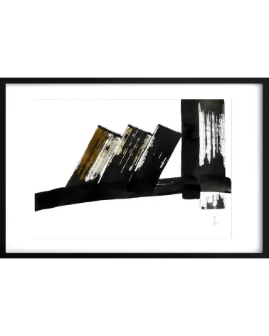 Composition n°578. Format 50 x 70 cm. Œuvre abstraite de Jean-Jacques Marie sur papier