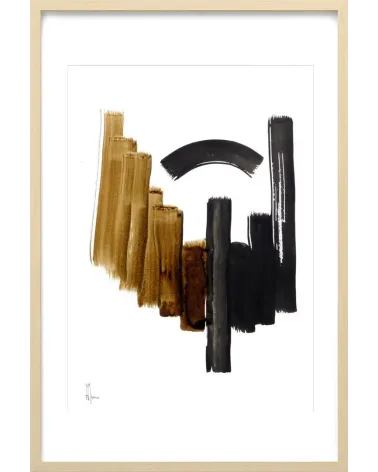 Composition n°613. Format 70 x 50 cm. Œuvre abstraite de Jean-Jacques Marie sur papier