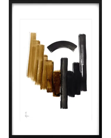 Composition n°613. Format 70 x 50 cm. Œuvre abstraite de Jean-Jacques Marie sur papier