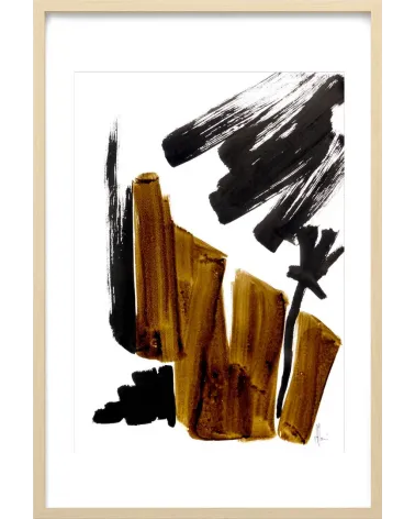 Composition n°618. Format 70 x 50 cm. Œuvre abstraite de Jean-Jacques Marie sur papier