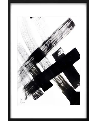 Composition n°643. Format 70 x 50 cm. Œuvre abstraite de Jean-Jacques Marie sur papier