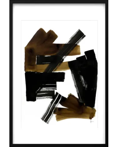 Composition n°711. Format 70 x 50 cm. Œuvre abstraite de Jean-Jacques Marie sur papier