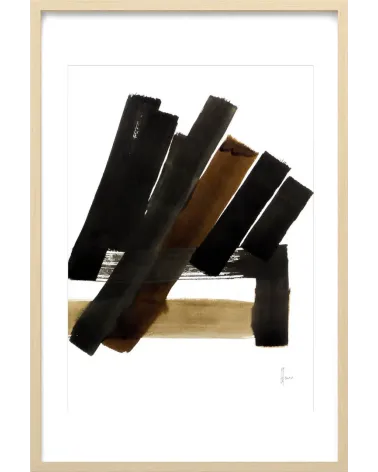 Composition n°714. Format 70 x 50 cm. Œuvre abstraite de Jean-Jacques Marie sur papier
