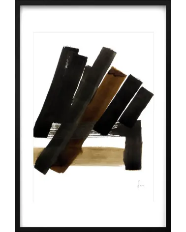 Composition n°714. Format 70 x 50 cm. Œuvre abstraite de Jean-Jacques Marie sur papier