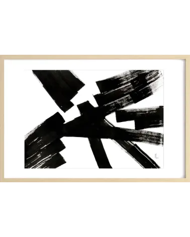 Composition n°729. Format 50 x 70 cm. Œuvre abstraite de Jean-Jacques Marie sur papier