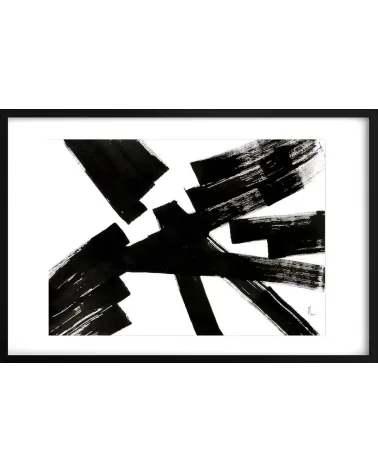 Composition n°729. Format 50 x 70 cm. Œuvre abstraite de Jean-Jacques Marie sur papier