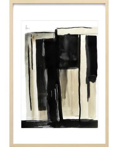 Composition n°732. Format 70 x 50 cm. Œuvre abstraite de Jean-Jacques Marie sur papier