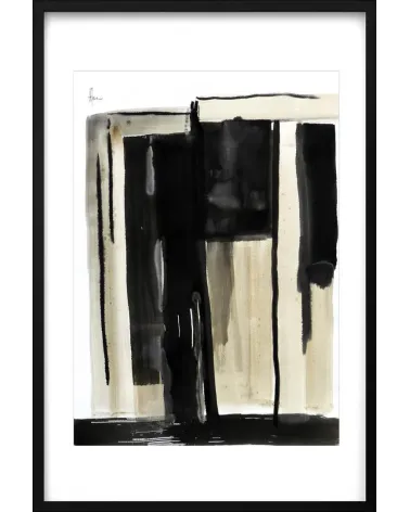 Composition n°732. Format 70 x 50 cm. Œuvre abstraite de Jean-Jacques Marie sur papier