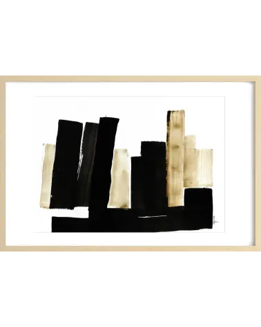 Composition n°747. Format 50 x 70 cm. Œuvre abstraite de Jean-Jacques Marie sur papier