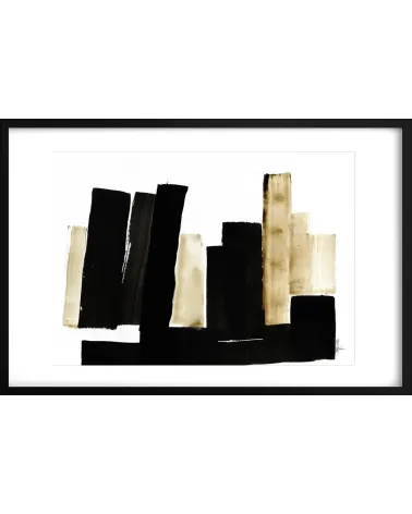 Composition n°747. Format 50 x 70 cm. Œuvre abstraite de Jean-Jacques Marie sur papier