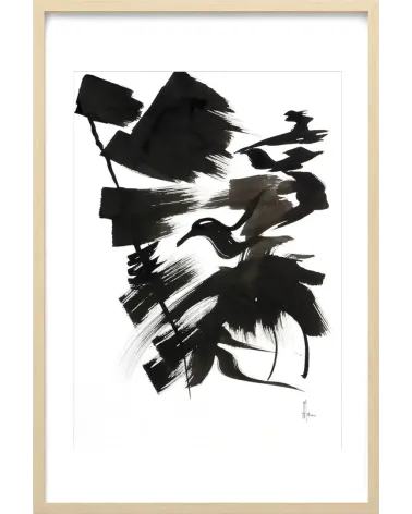 Composition n°756. Format 70 x 50 cm. Œuvre abstraite de Jean-Jacques Marie sur papier