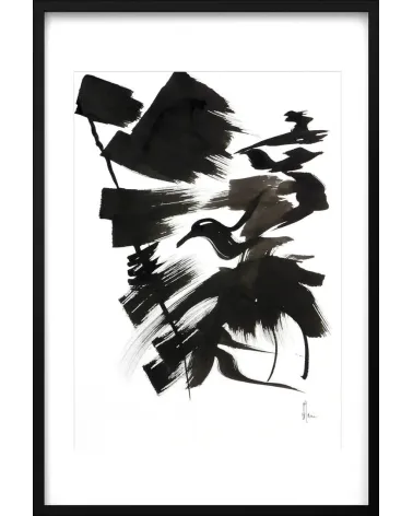 Composition n°756. Format 70 x 50 cm. Œuvre abstraite de Jean-Jacques Marie sur papier