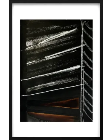 Composition n°909. Format 70 x 50 cm. Œuvre abstraite de Jean-Jacques Marie sur papier