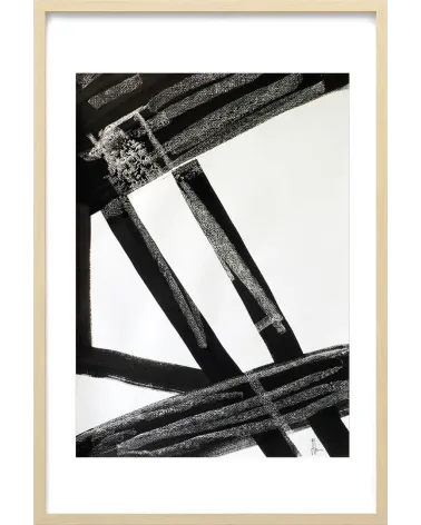 Composition n°910. Format 70 x 50 cm. Œuvre abstraite de Jean-Jacques Marie sur papier