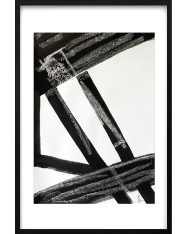 Composition n°910. Format 70 x 50 cm. Œuvre abstraite de Jean-Jacques Marie sur papier