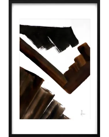 Composition n°948. Format 70 x 50 cm. Œuvre abstraite de Jean-Jacques Marie sur papier