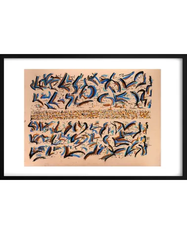 Création S083. Format 50 x 70. Scriptoglyphes de Jean-Jacques Marie