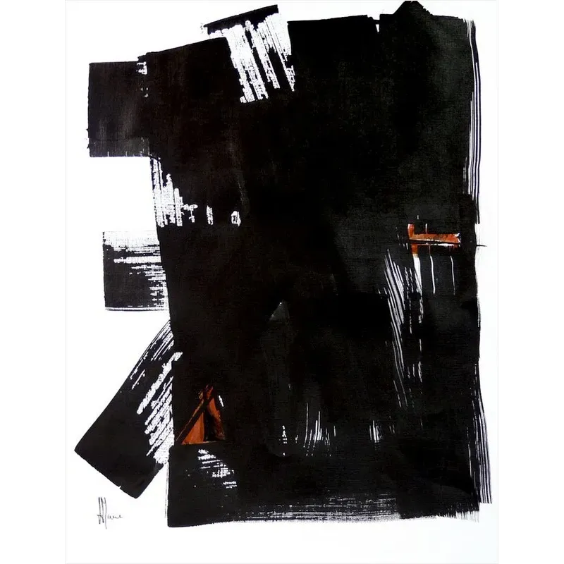 Composition n°329. Format 65 x 50 cm. Œuvre abstraite de Jean-Jacques Marie sur papier