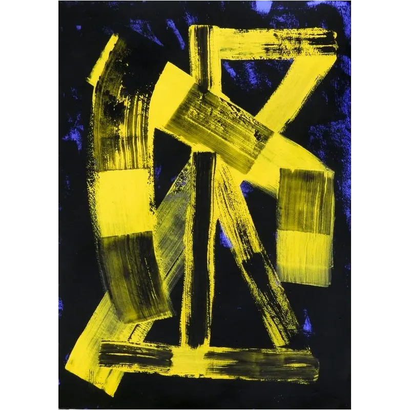 Composition n°436. Format 70 x 50 cm. Œuvre abstraite de Jean-Jacques Marie sur papier