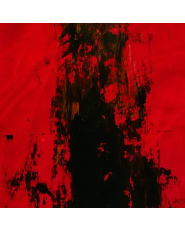 Création abstraite H221 rouge intense