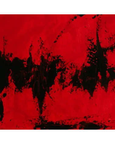 Création abstraite rouge et noir H222