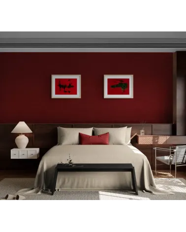 Création abstraite rouge et noir H222
