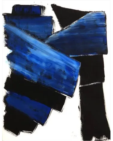 Composition n°595. Format 65 x 50 cm. Œuvre abstraite de Jean-Jacques Marie sur papier