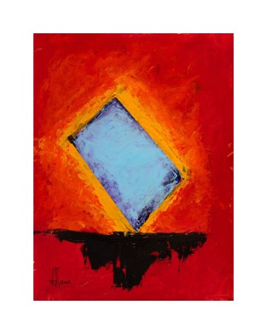 Abstraction gestuelle rouge H232