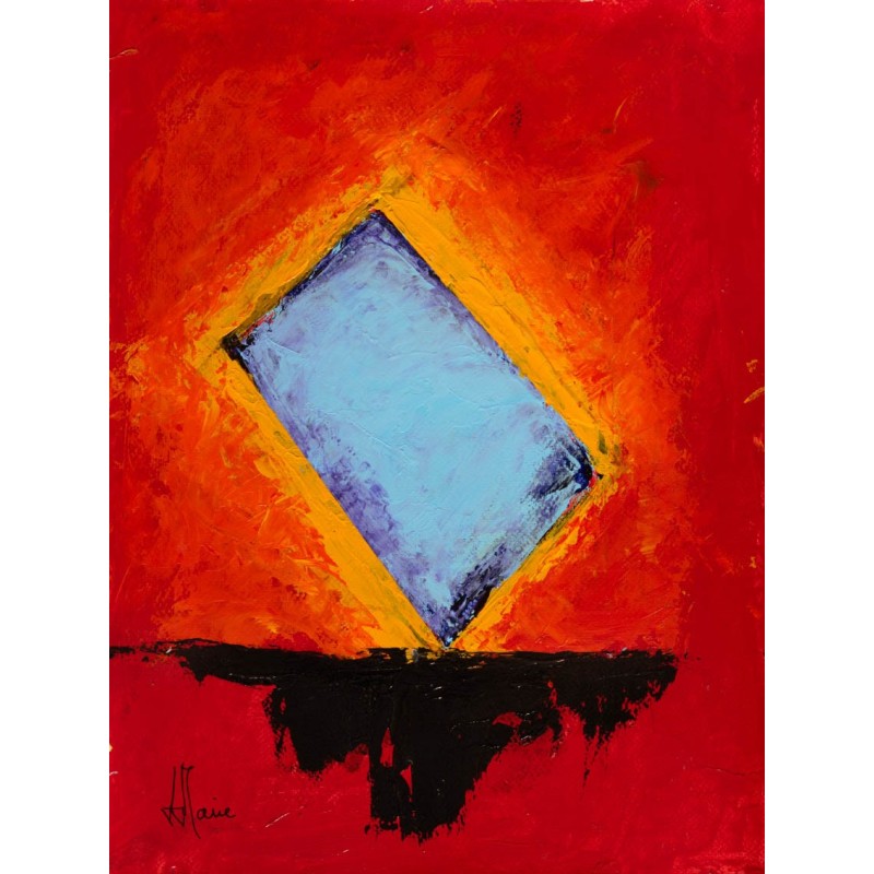 Abstraction gestuelle rouge H232