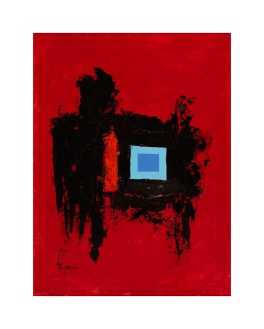 Composition  abstraite rouge H233