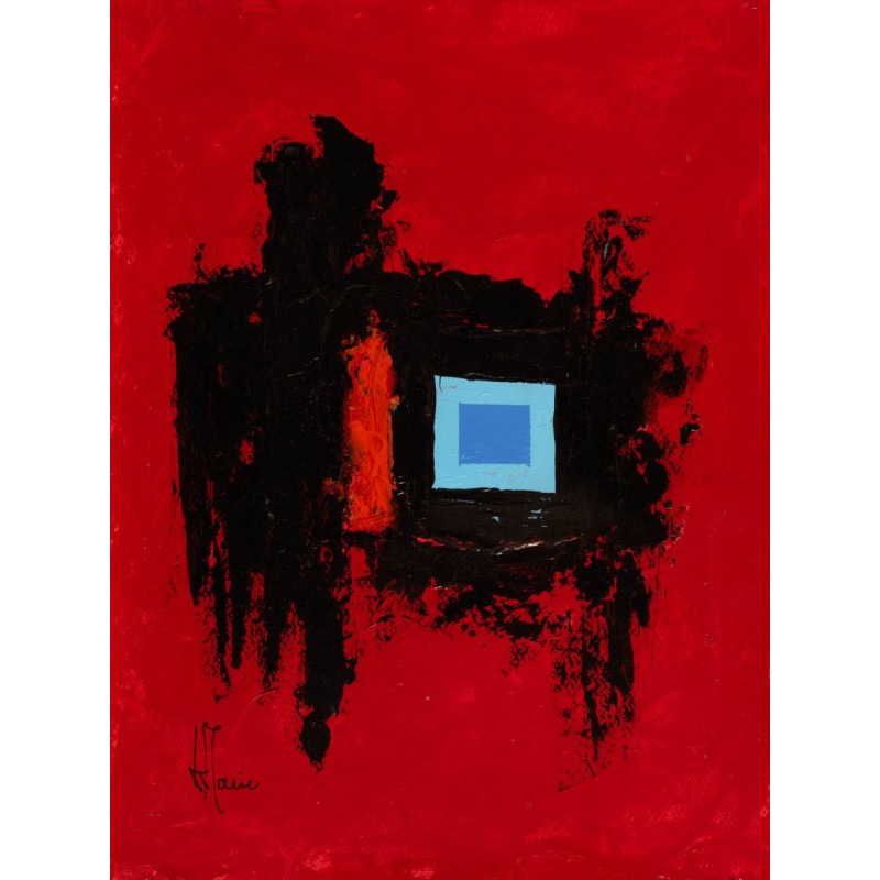 Composition  abstraite rouge H233