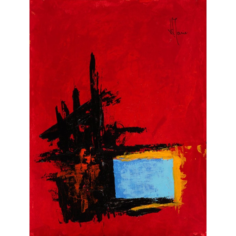 Création abstraite rouge