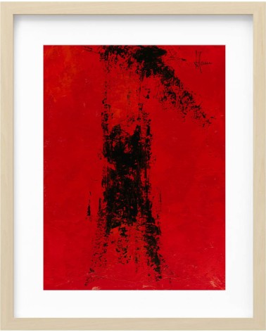 Abstraction rouge et noire H229