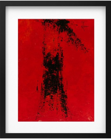 Abstraction rouge et noire H229