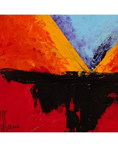 Abstraction gestuelle rouge H232
