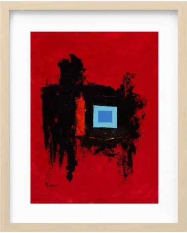 Composition  abstraite rouge H233