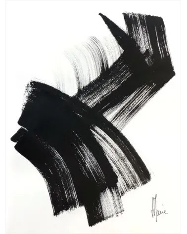 Composition n°1181. Format 40 x 30 cm. Œuvre abstraite de Jean-Jacques Marie sur papier
