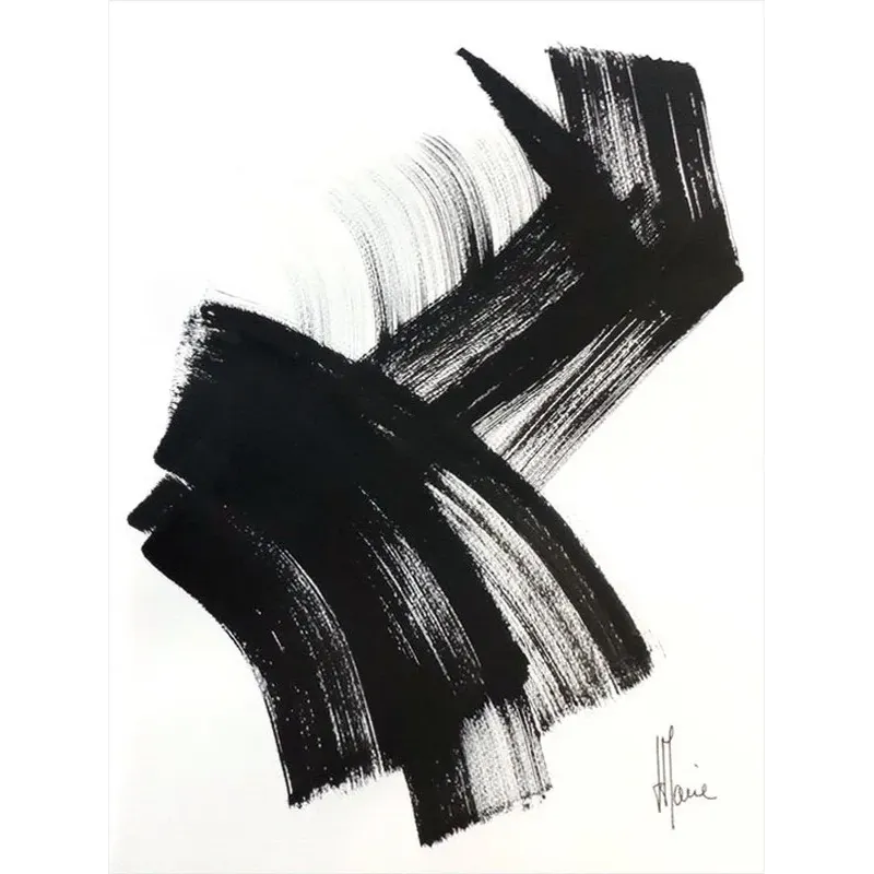 Composition n°1181. Format 40 x 30 cm. Œuvre abstraite de Jean-Jacques Marie sur papier