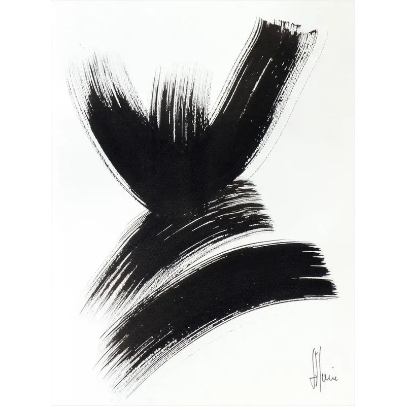 Composition n°2286. Format 32 x 24 cm. Œuvre abstraite de Jean-Jacques Marie sur papier