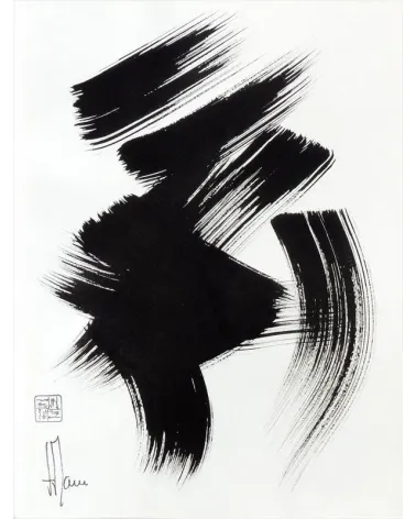 Composition n°2329. Format 32 x 24 cm. Œuvre abstraite de Jean-Jacques Marie sur papier