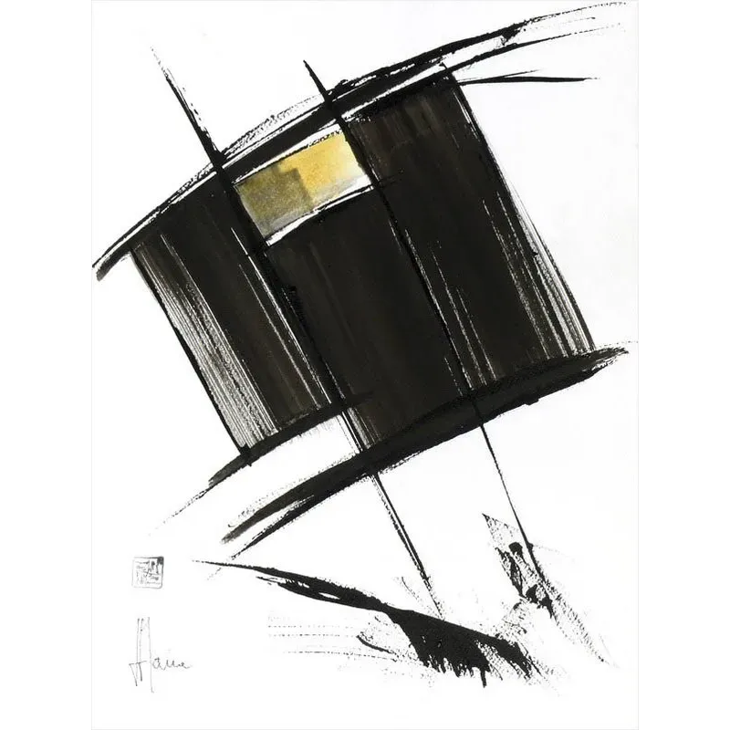 Composition n°1934. Format 40 x 30 cm. Œuvre abstraite de Jean-Jacques Marie sur papier
